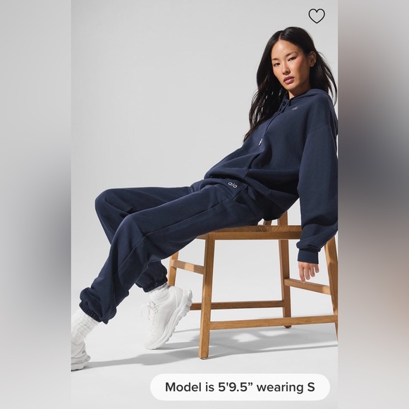 Alo Yoga NWT Accolade High Waist Jogger Sweatpants Navy Blue Size L - Picture 7 of 12